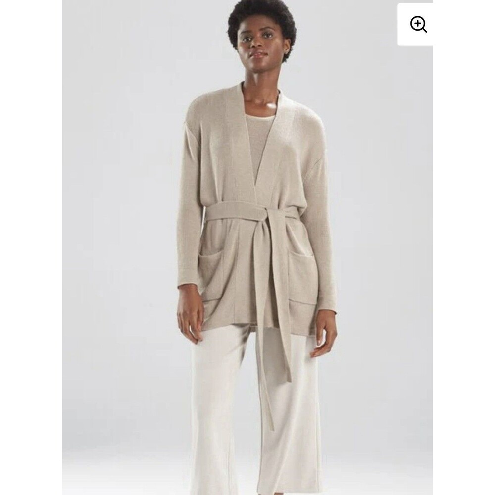 Natori Beige Women's Cardigan Sweater